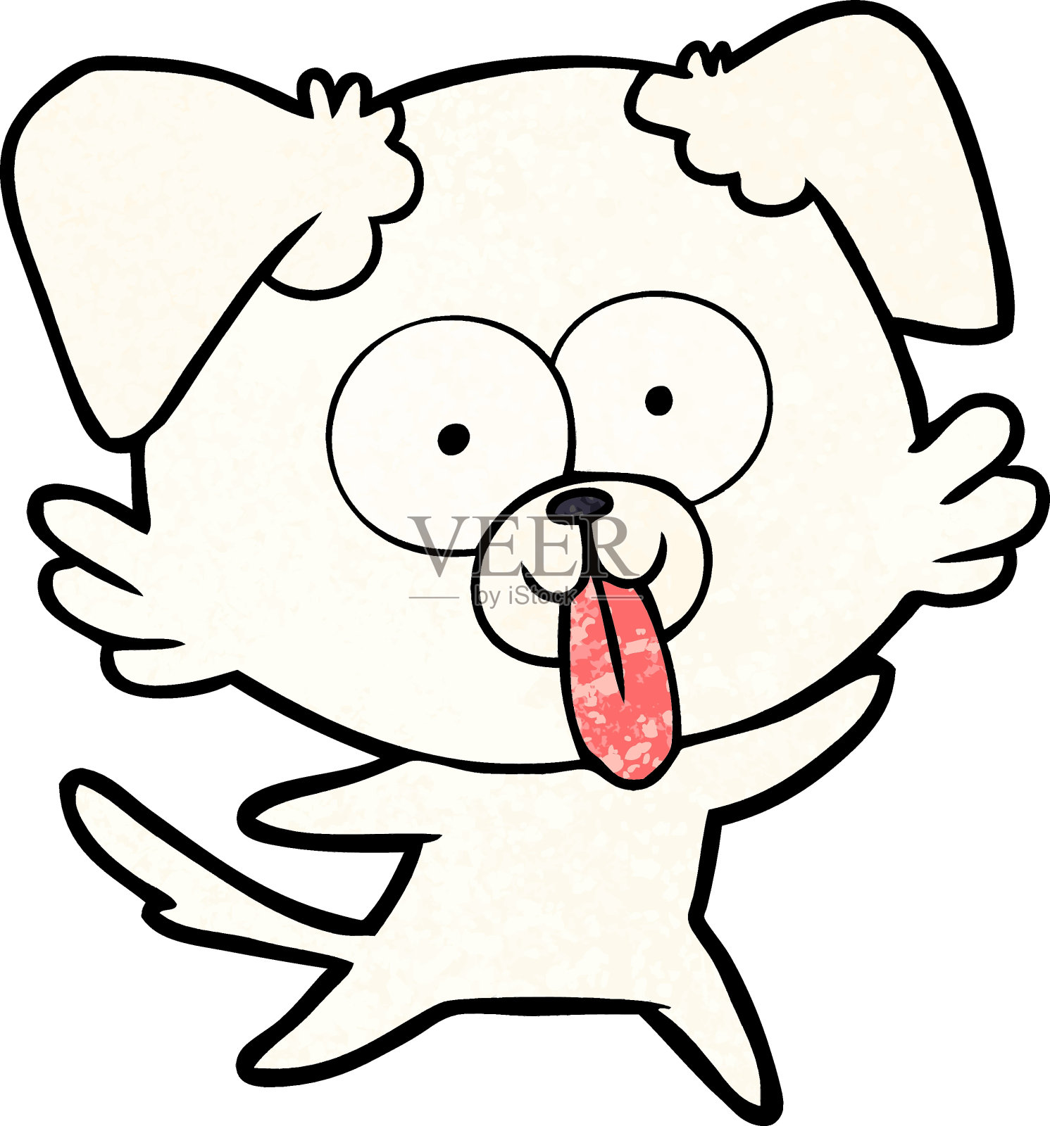 吐舌头的卡通狗插画图片素材
