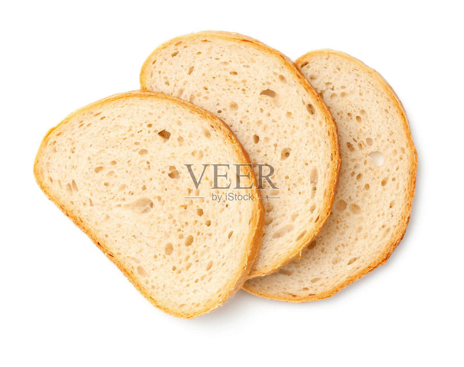 面包片孤立的白色背景照片摄影图片