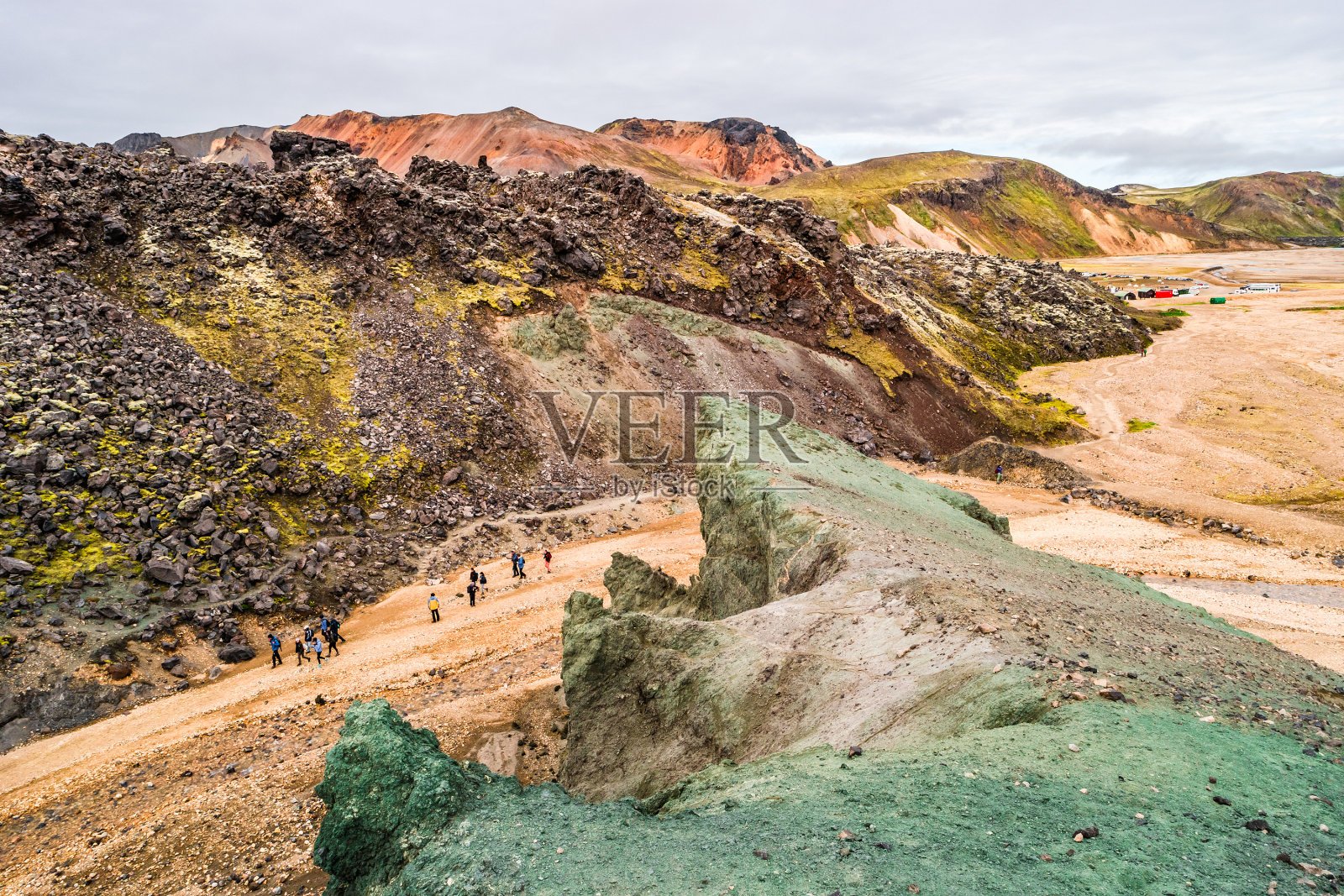 美丽多彩的冰岛火山地貌照片摄影图片