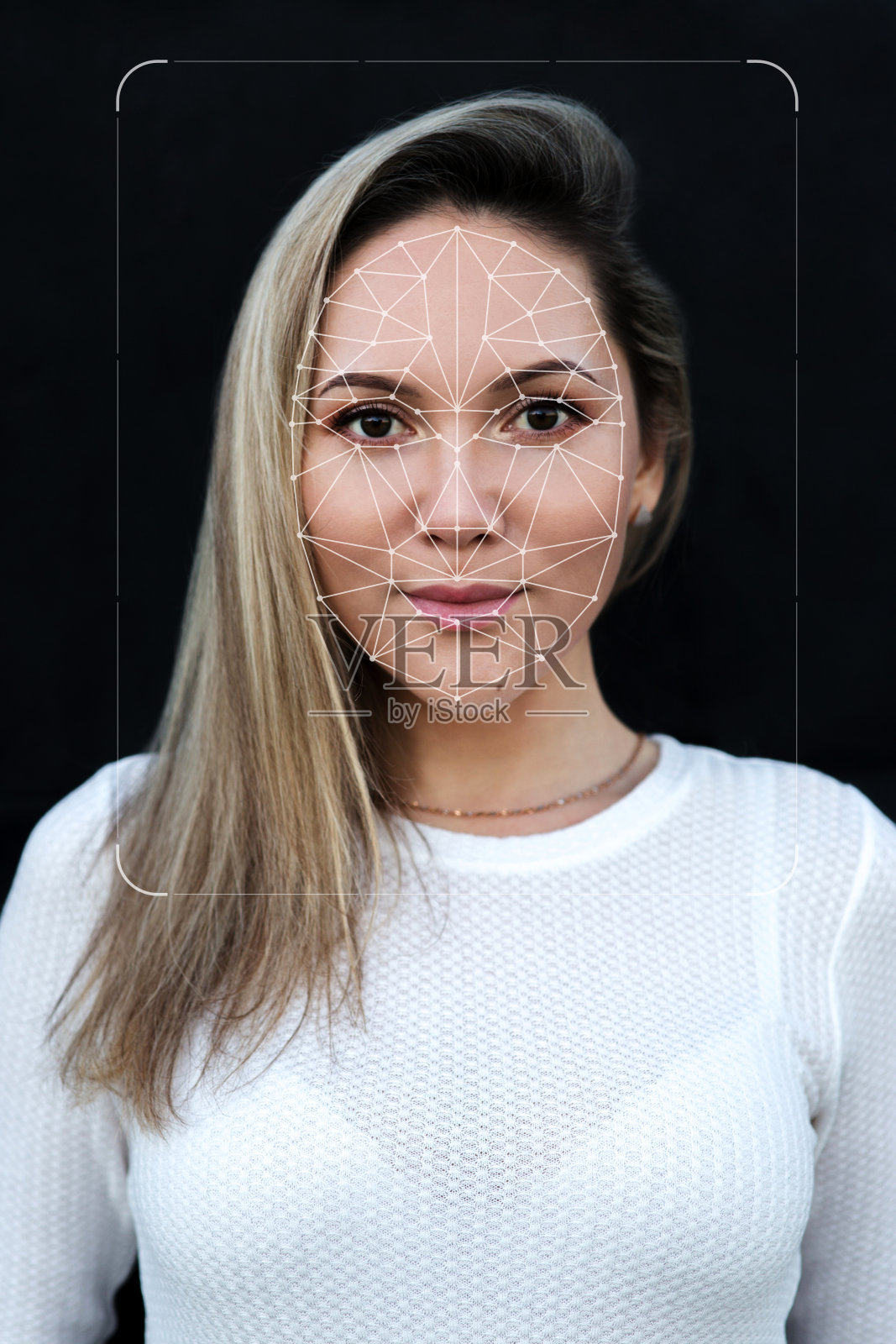 生物识别验证和人脸检测技术创新照片摄影图片