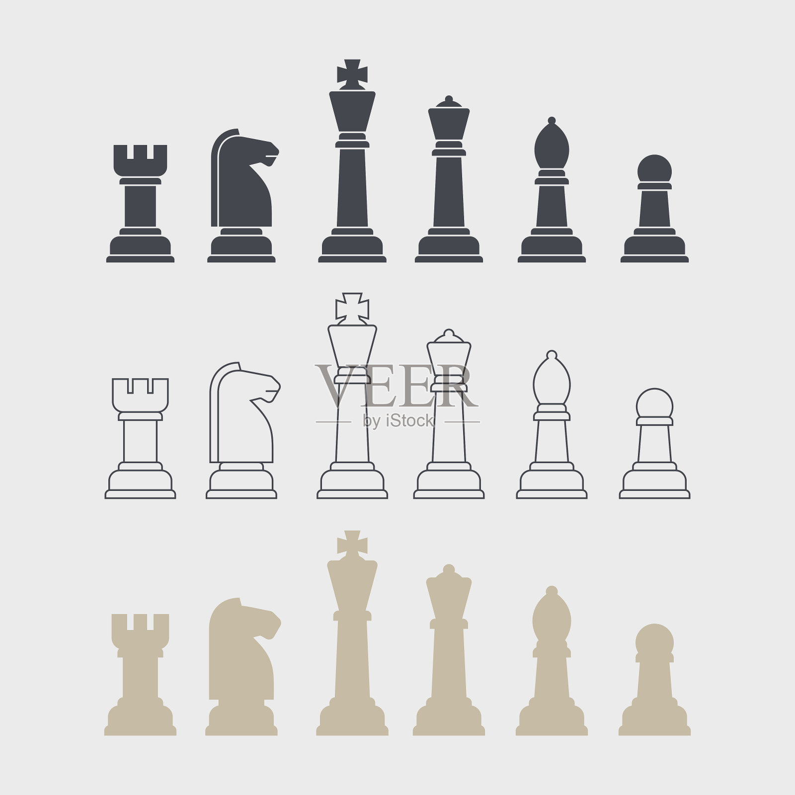国际象棋的图标插画图片素材
