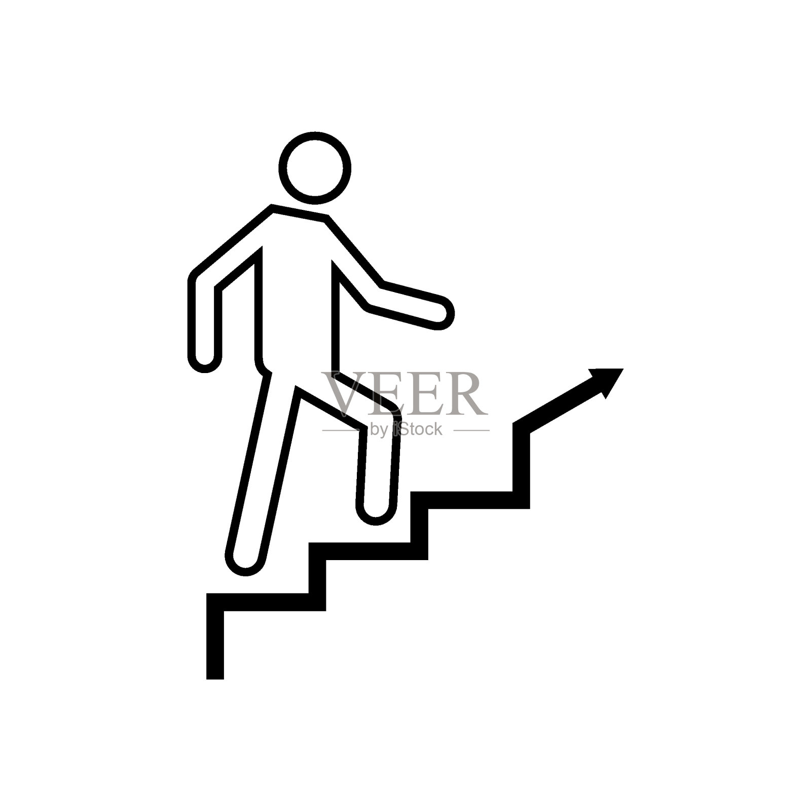男人爬楼梯矢量图标图标素材