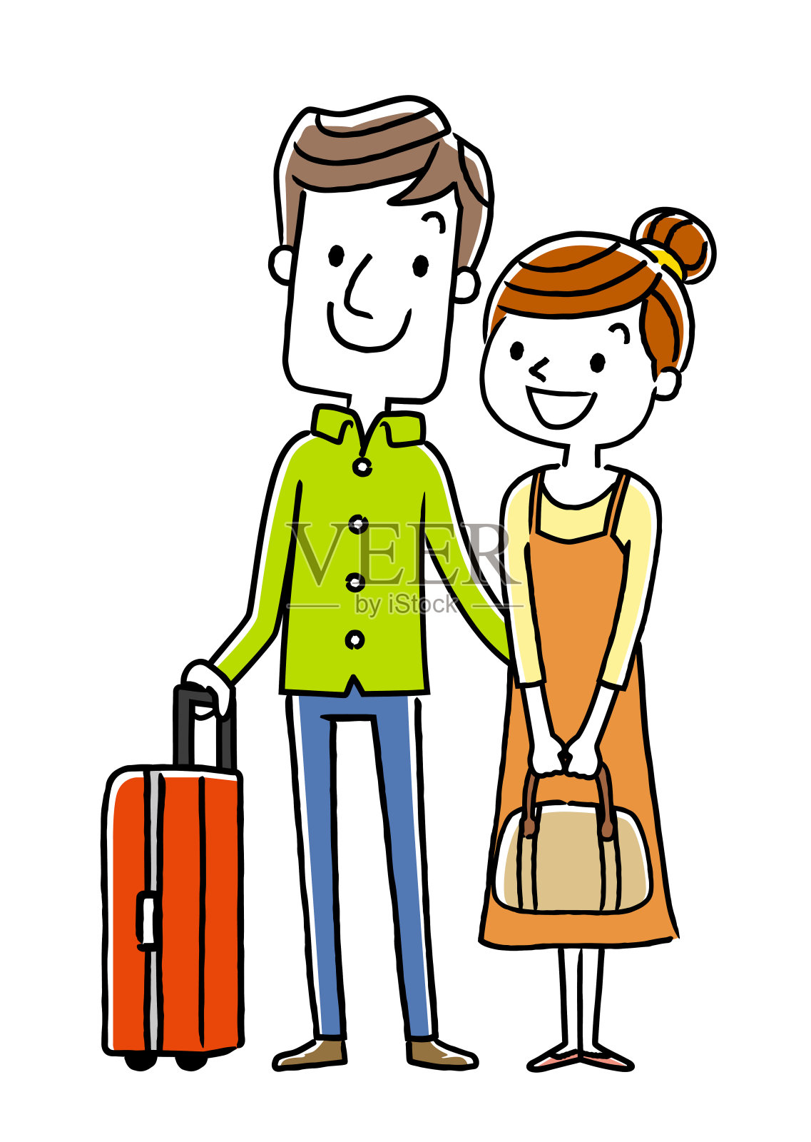 夫妻:旅行插画图片素材