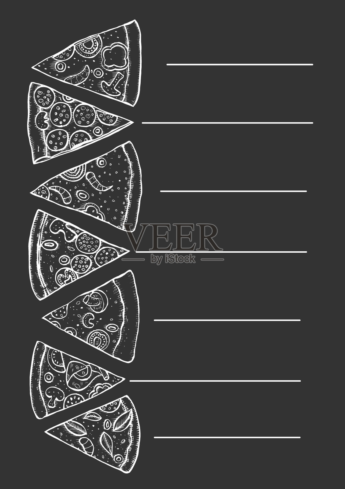 菜单的披萨插画图片素材