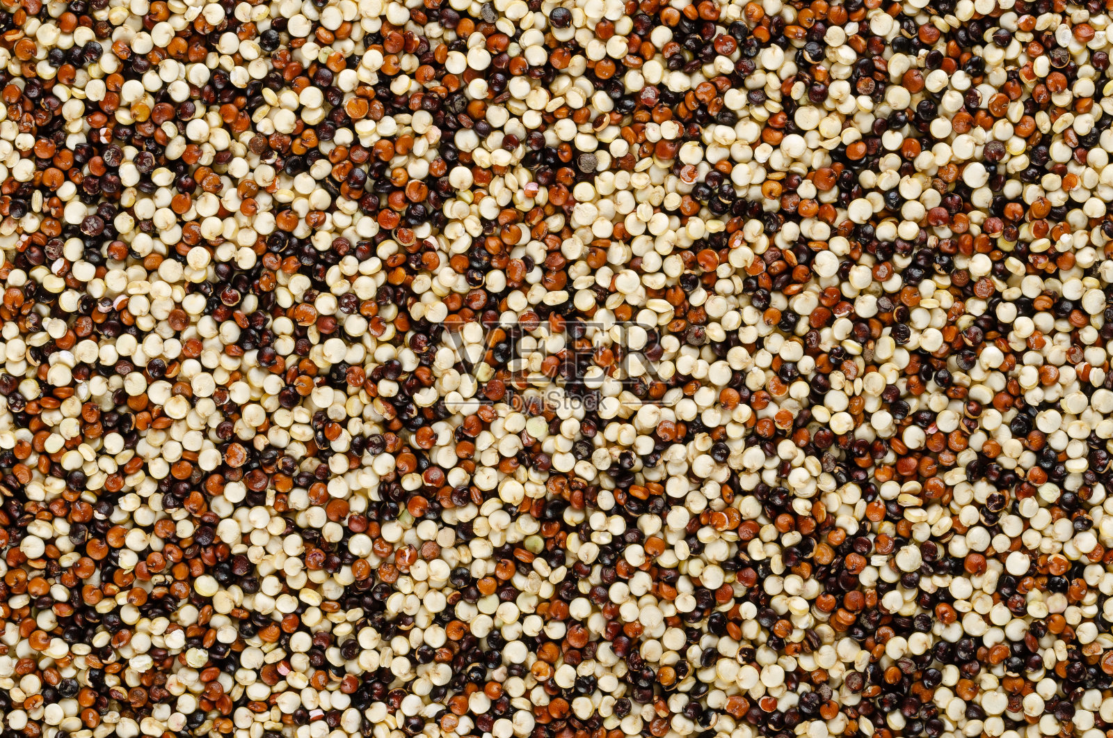 混合藜麦种子，表面，从上面照片摄影图片