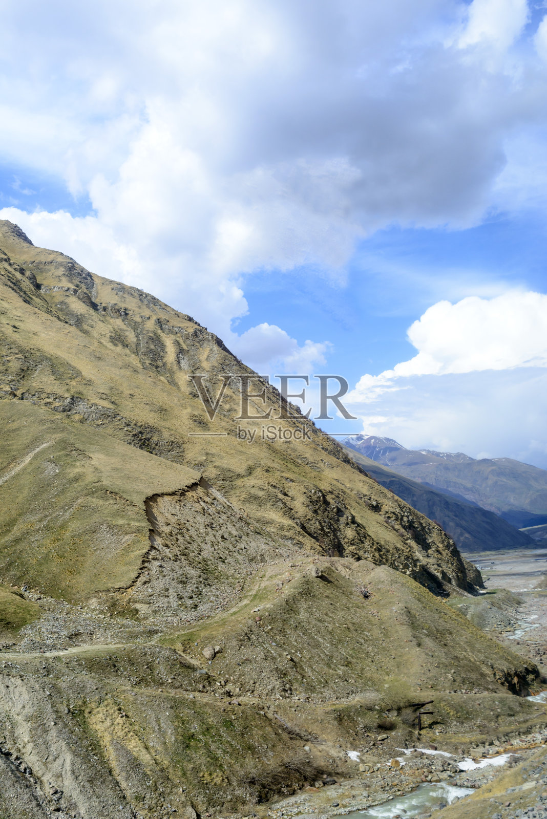 格鲁吉亚大高加索山脉的景色照片摄影图片
