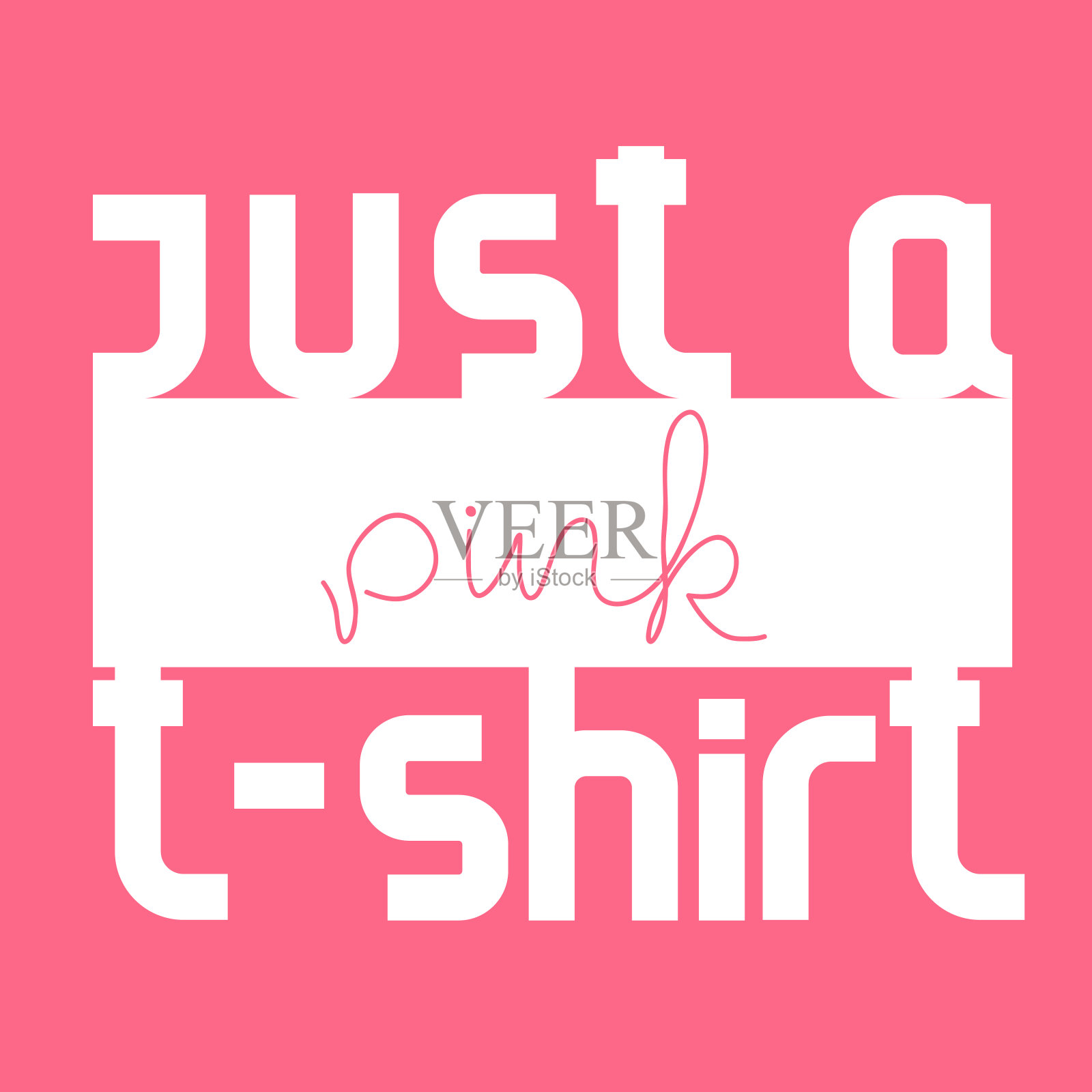 上面的题词只是一件粉红色的t恤。图像的t恤……插画图片素材