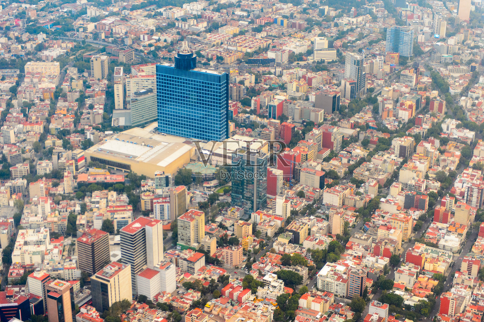 清晨鸟瞰墨西哥城照片摄影图片