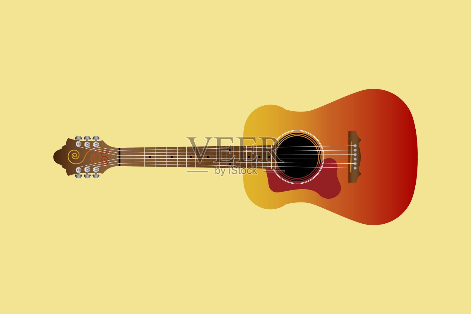 古典吉他插图设计元素图片