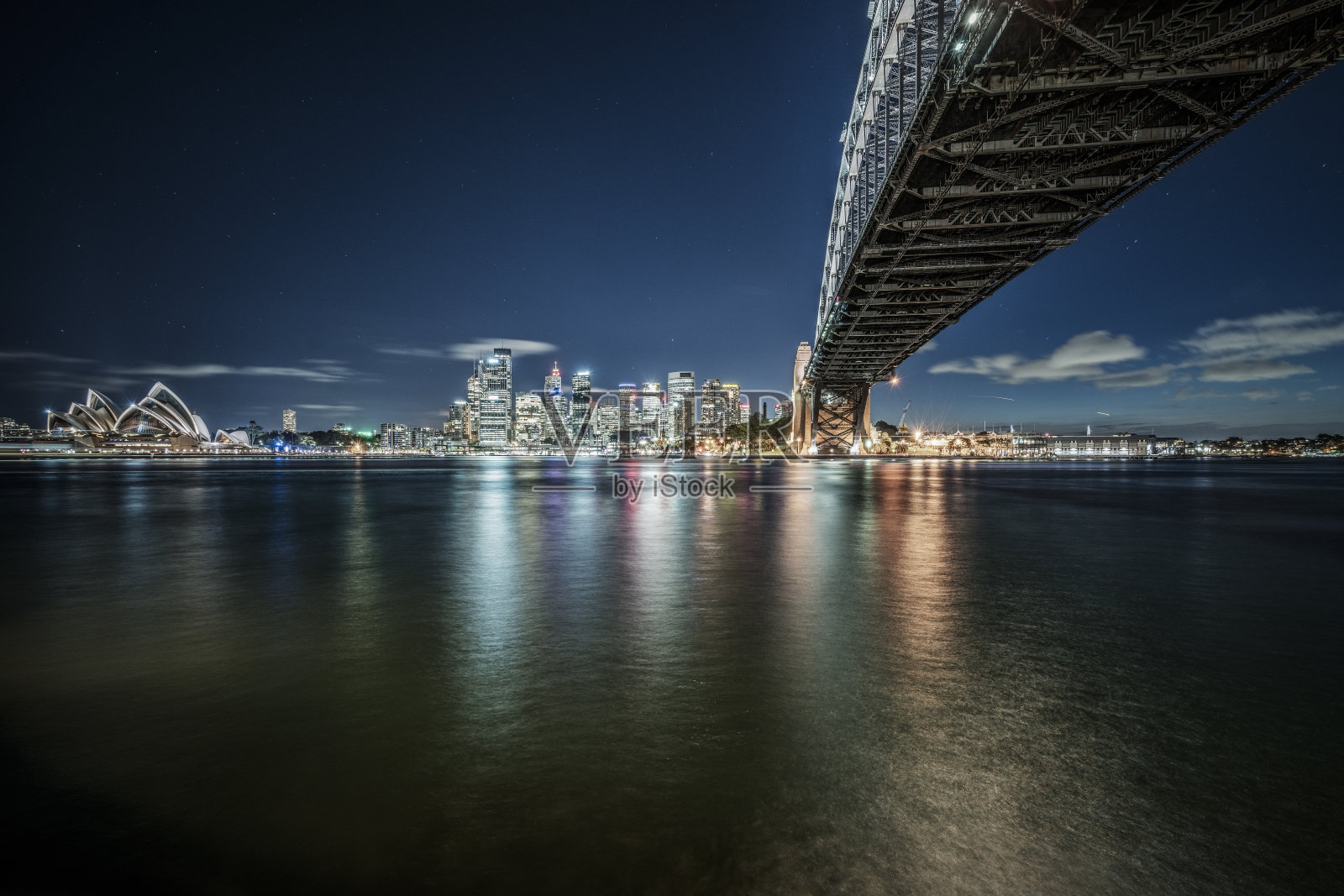 在悉尼海港大桥下面照片摄影图片