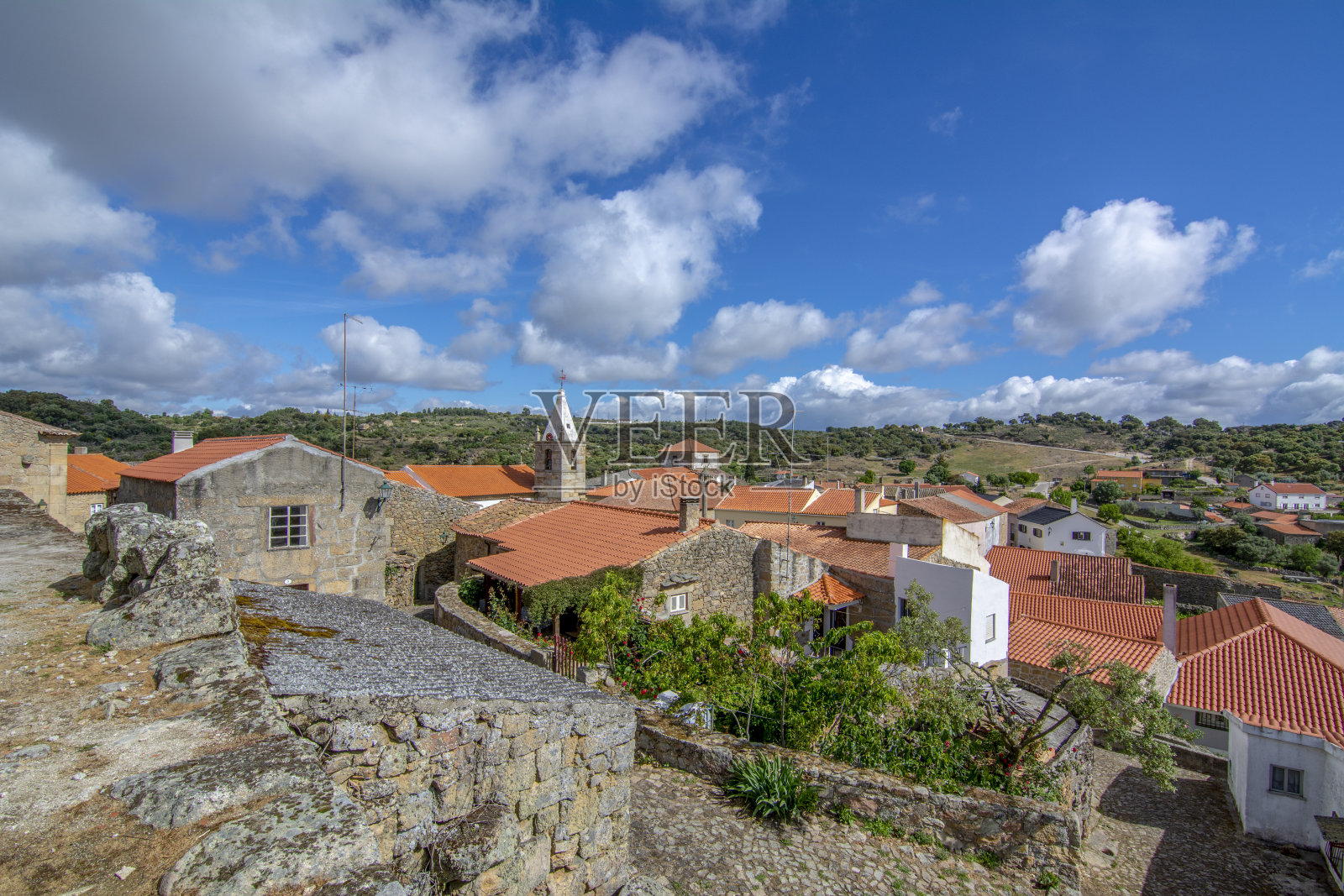 门多Castelo Mendo，位于Guarda地区的历史村庄。葡萄牙。照片摄影图片