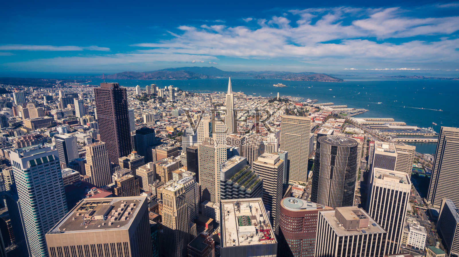 旧金山的空中城市景观照片摄影图片