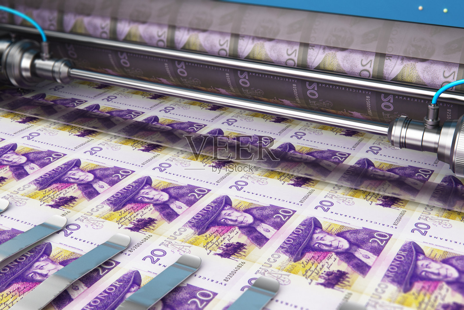 印刷20瑞典克朗钞票照片摄影图片