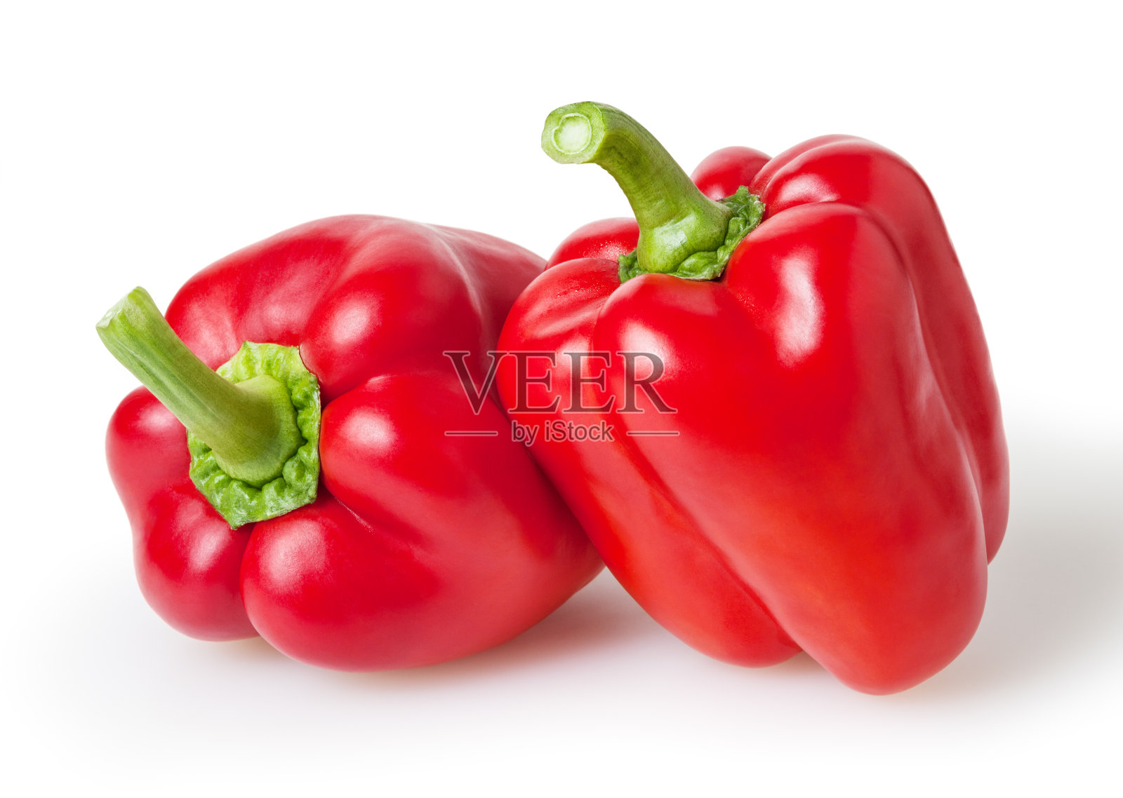 鲜红的甜椒孤立在白色背景上照片摄影图片
