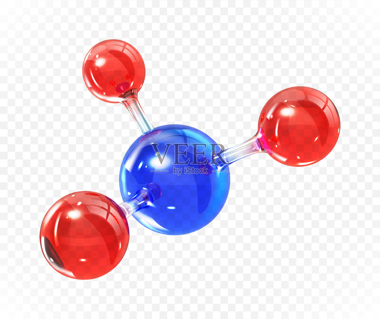 透明分子模型的矢量图。有分子和原子的科学或医学背景设计元素图片