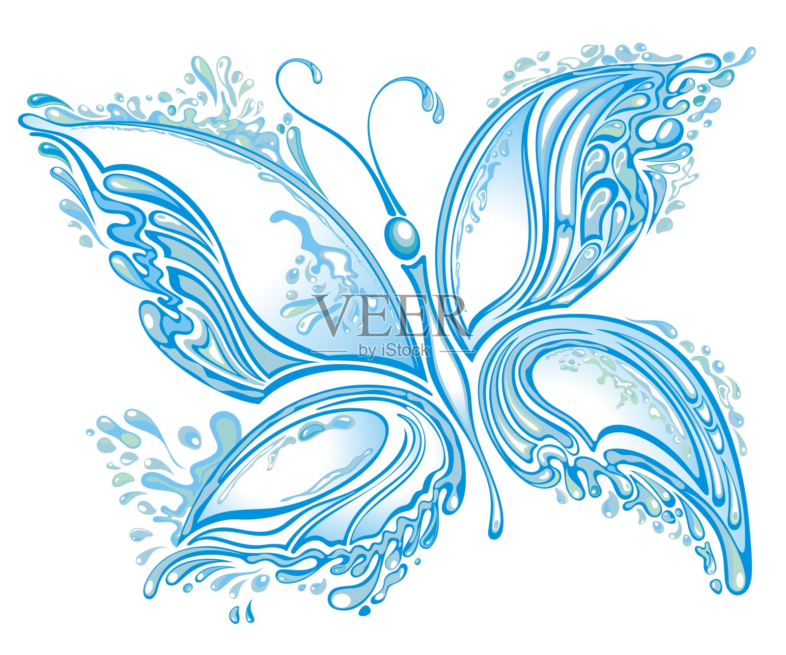 蝴蝶象征插画图片素材