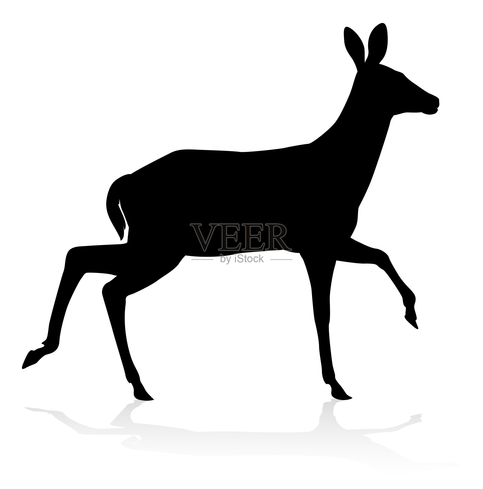 鹿的动物轮廓设计元素图片