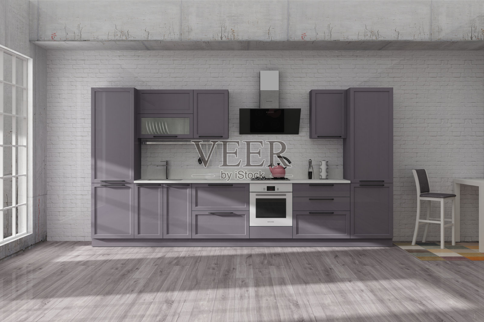 厨房室内3D渲染照片摄影图片