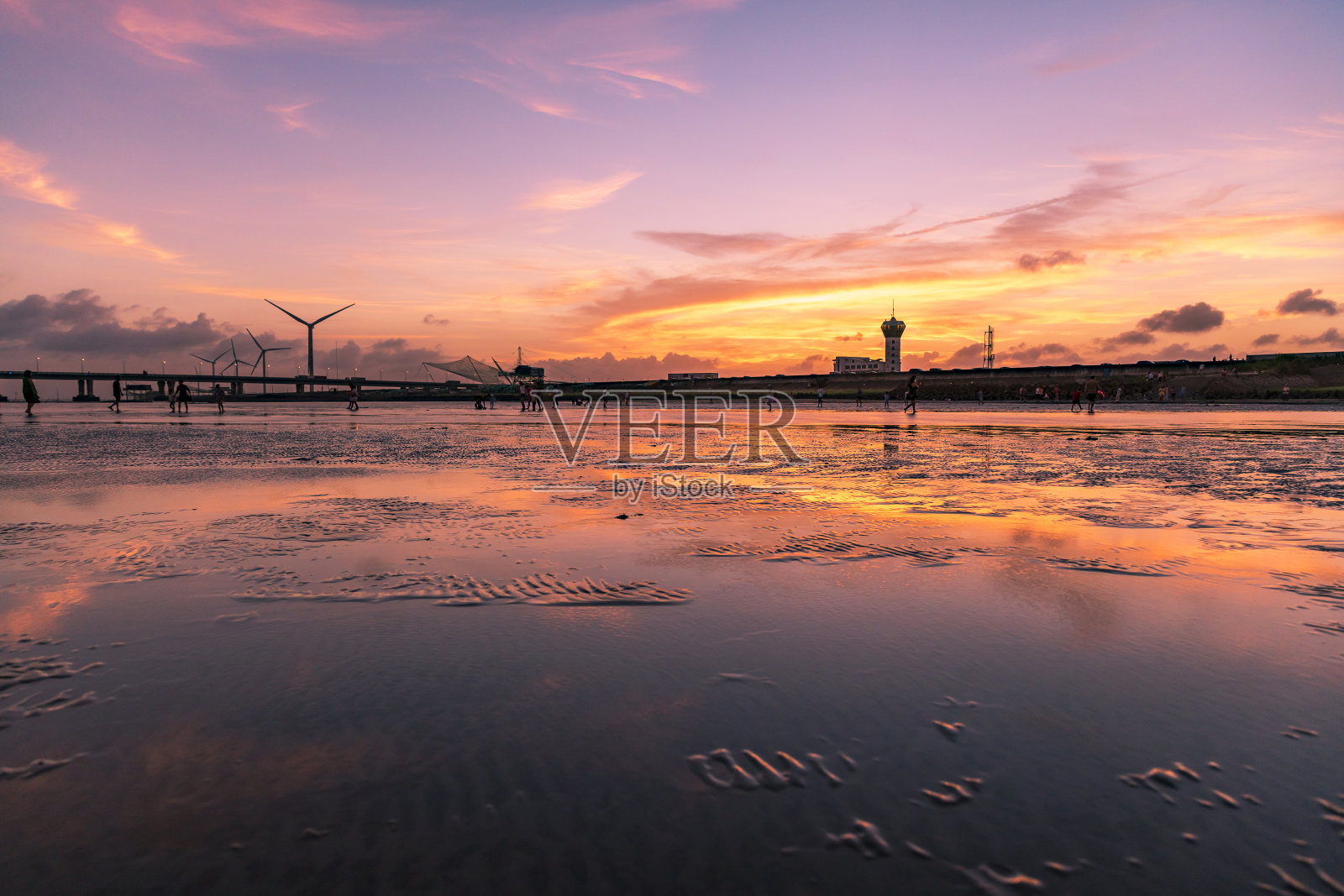 日落时分的东海大桥照片摄影图片