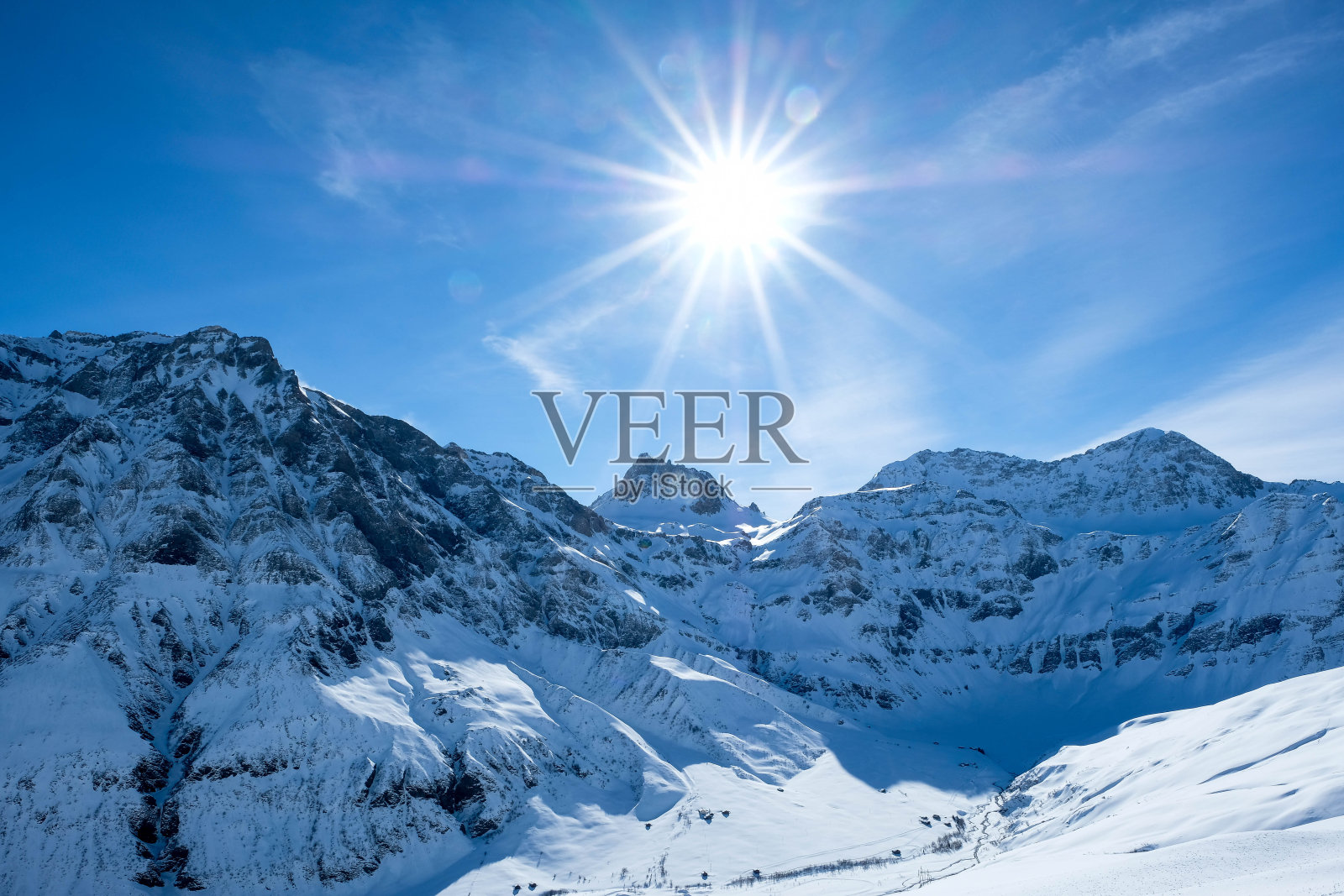在瑞士格劳布恩登滑雪照片摄影图片