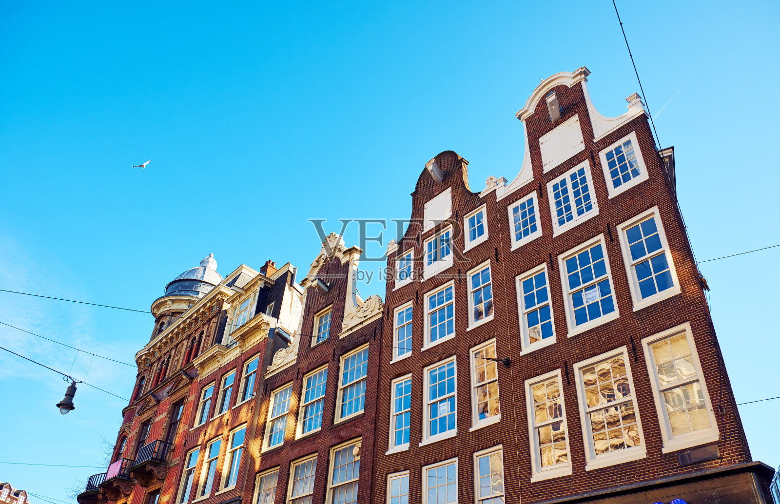 阿姆斯特丹的典型建筑。荷兰。照片摄影图片