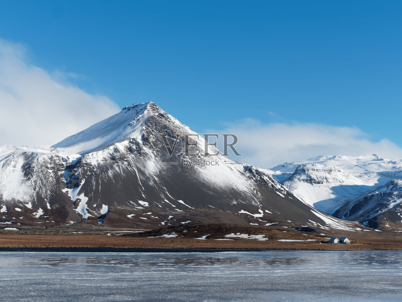 冬季冰岛西部地区，snaefellness半岛，Lysudalur地区，从54路看照片摄影图片