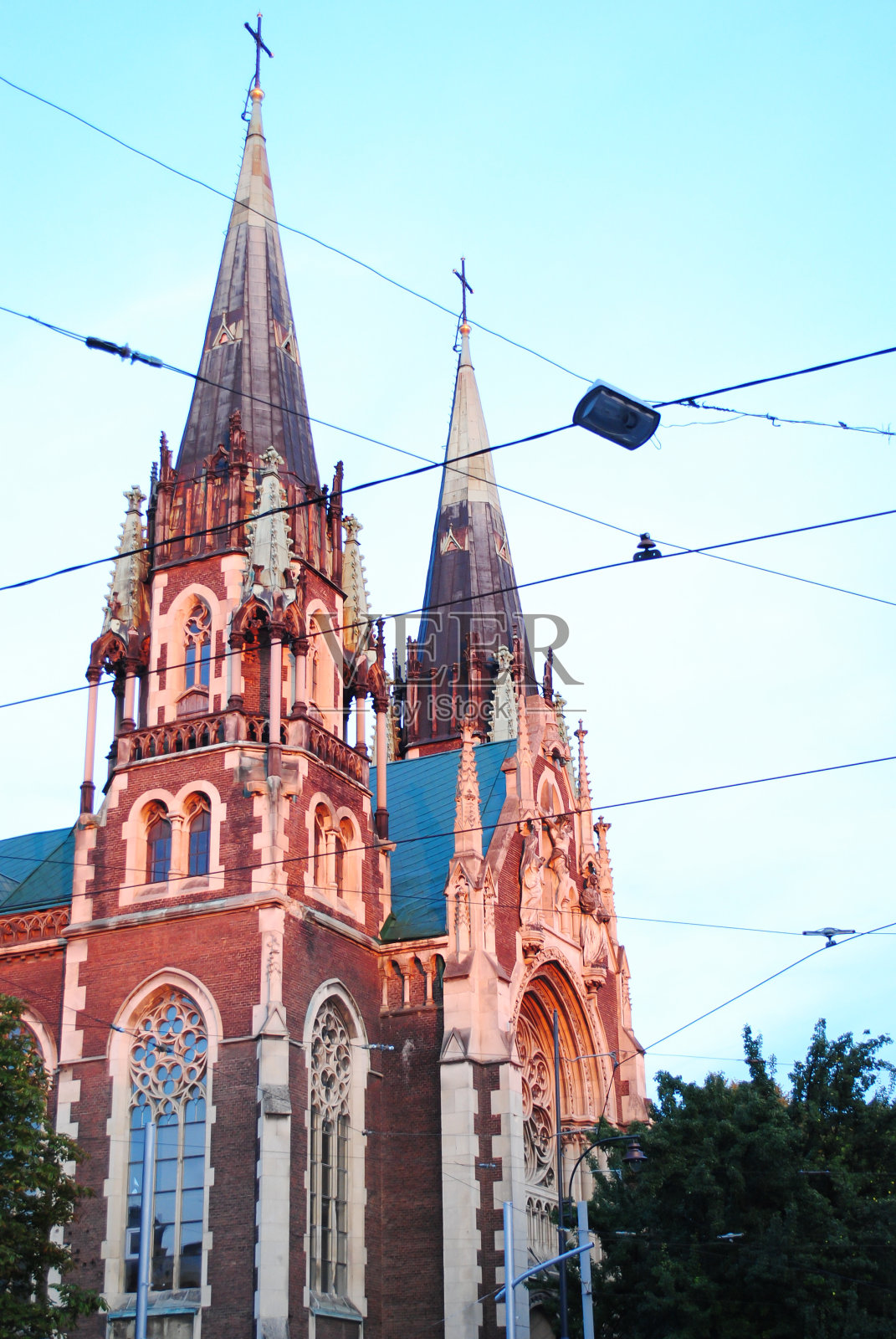 乌克兰利沃夫圣奥尔加和伊丽莎白教堂照片摄影图片