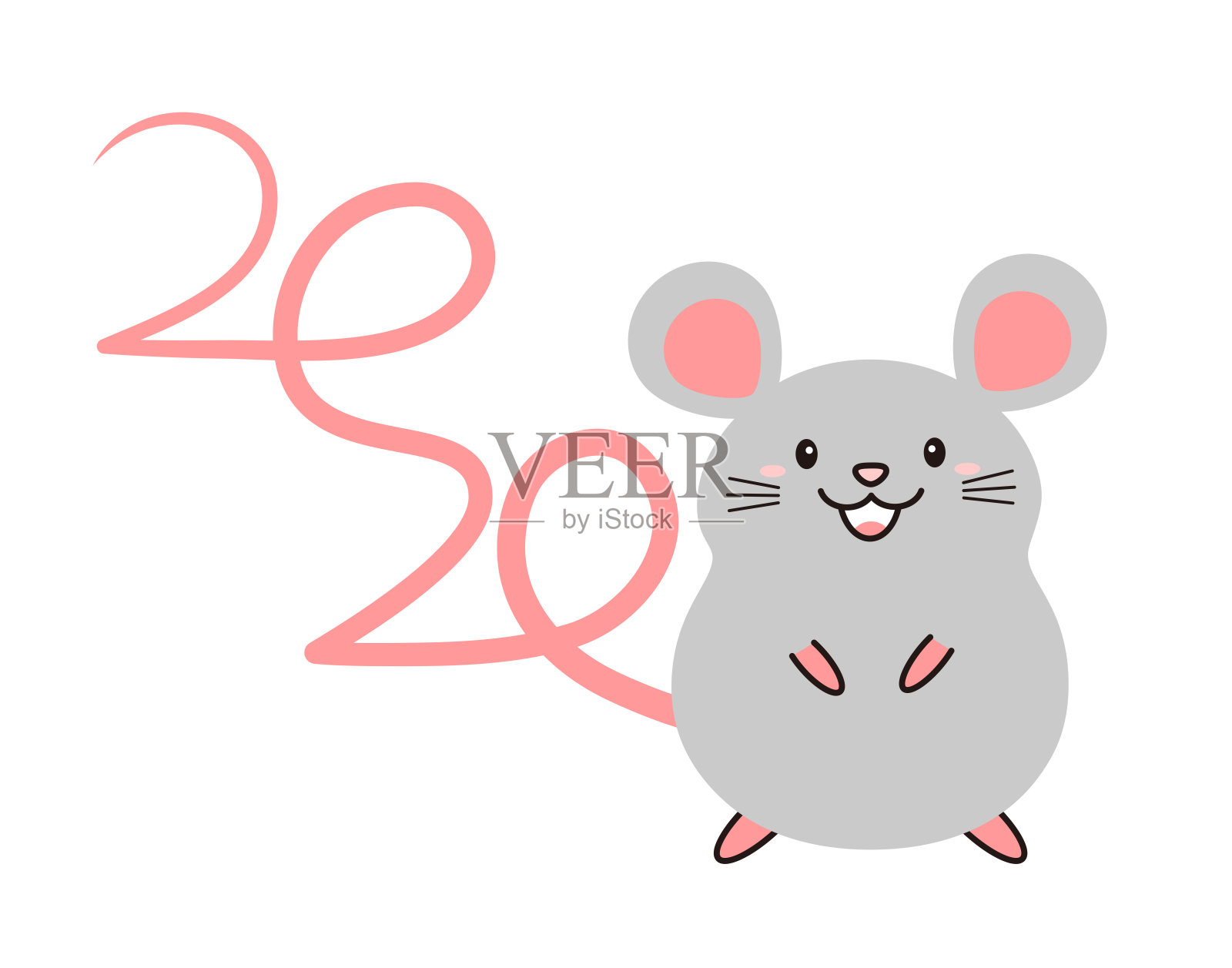 老鼠2020插画图片素材