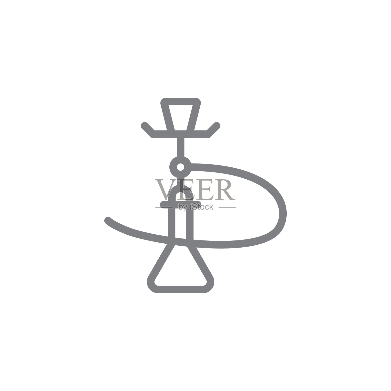 水烟轮廓图标。吸烟活动元素插画图标。符号和符号可以用于网页，标志，手机应用程序，UI，用户体验设计元素图片