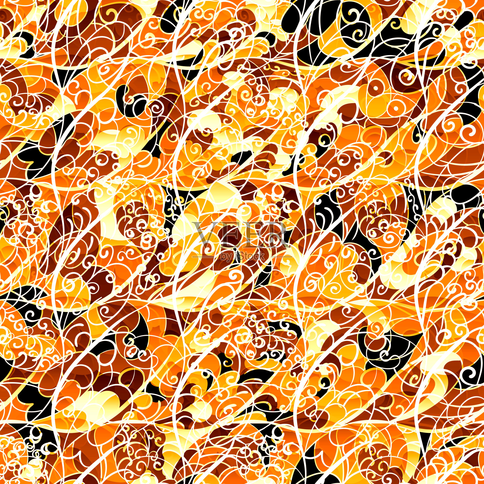 抽象无缝图案在秋天的颜色插画图片素材
