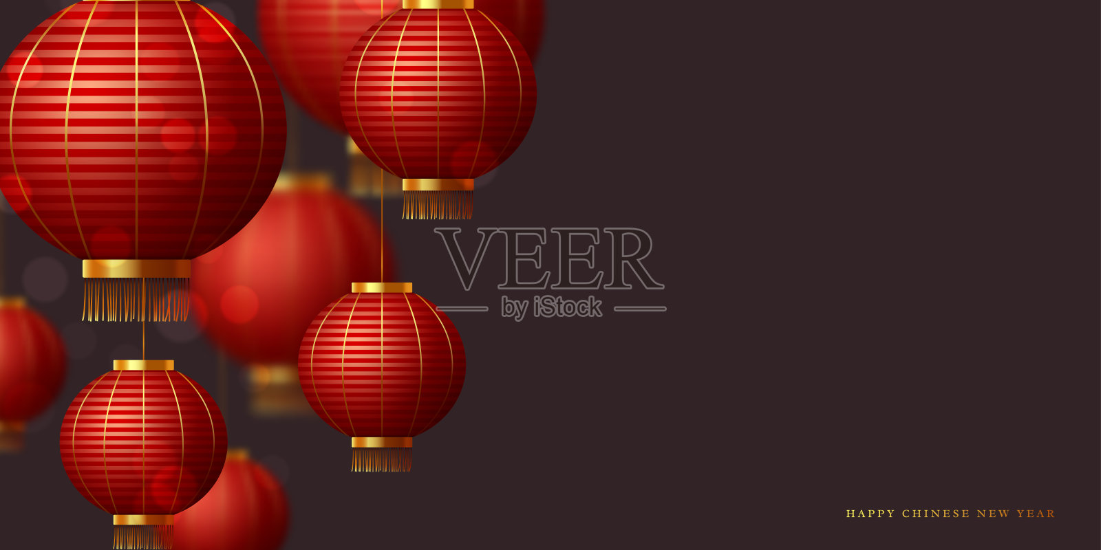 中国的红灯笼。插画图片素材