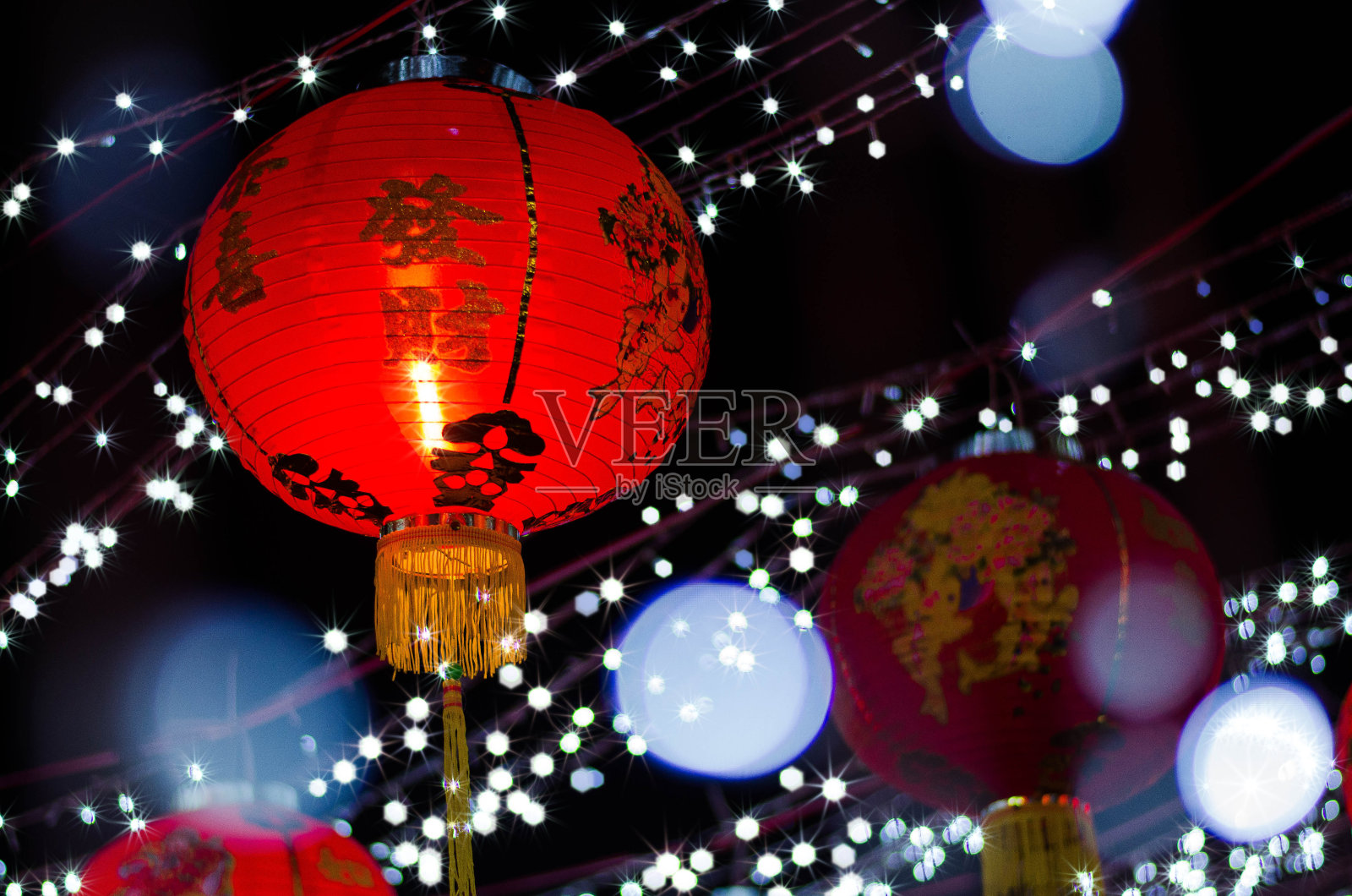 中国花灯与散糕照片摄影图片