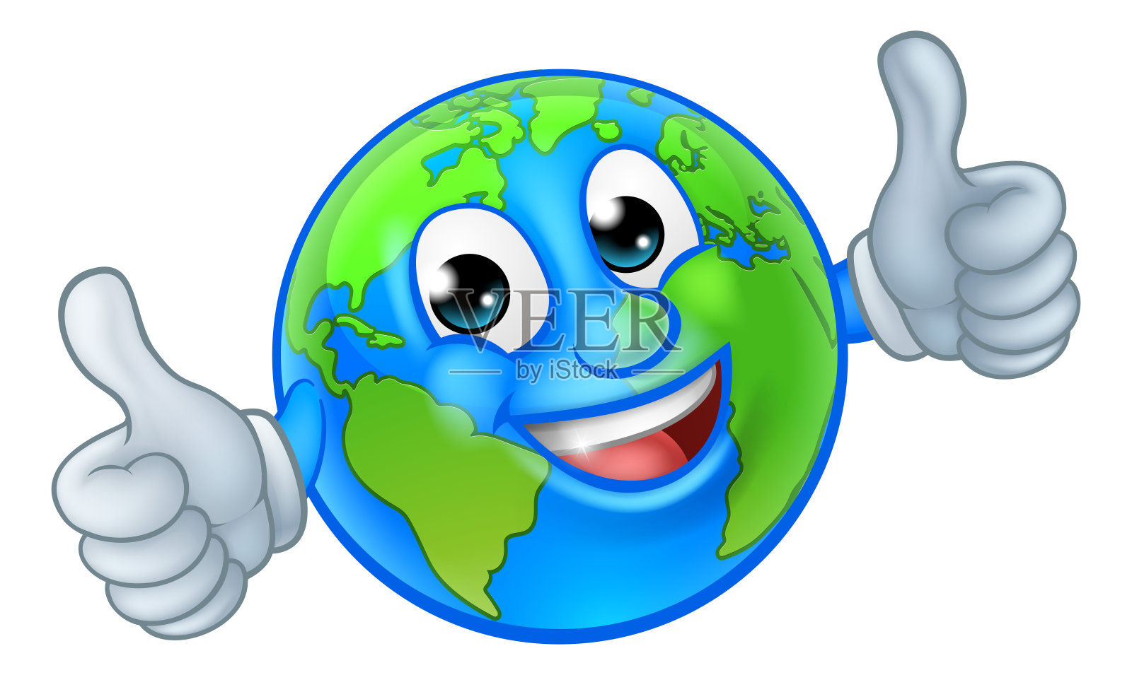 地球世界吉祥物卡通人物设计元素图片