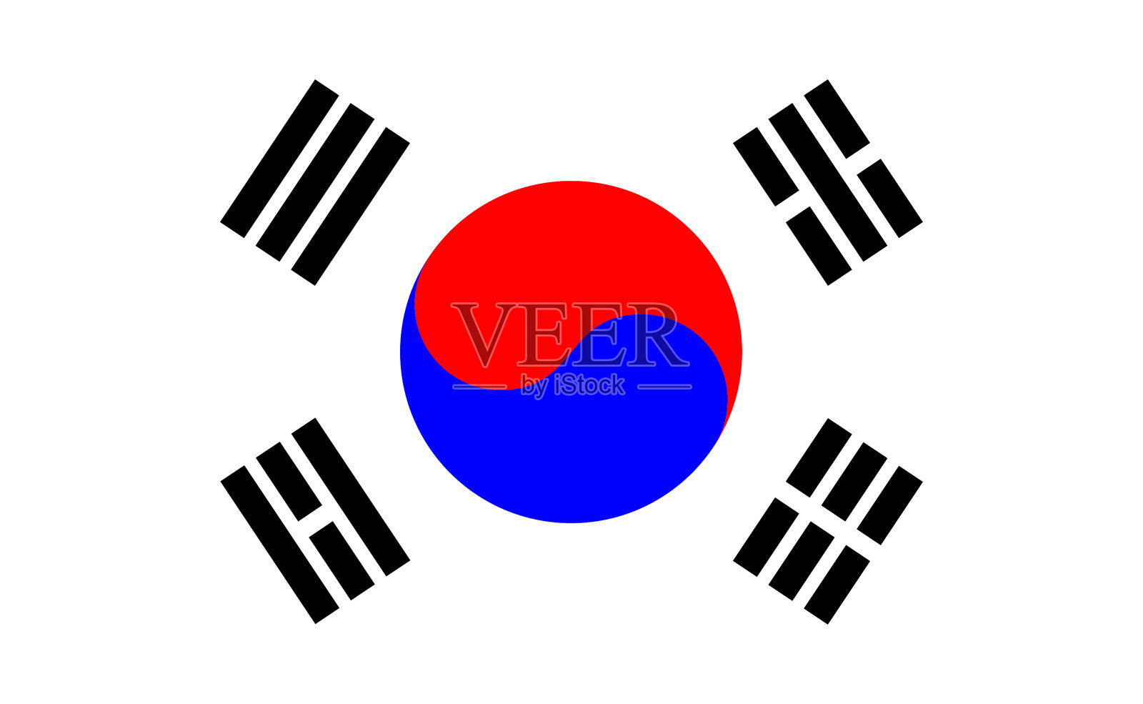 韩国国旗矢量图设计元素图片