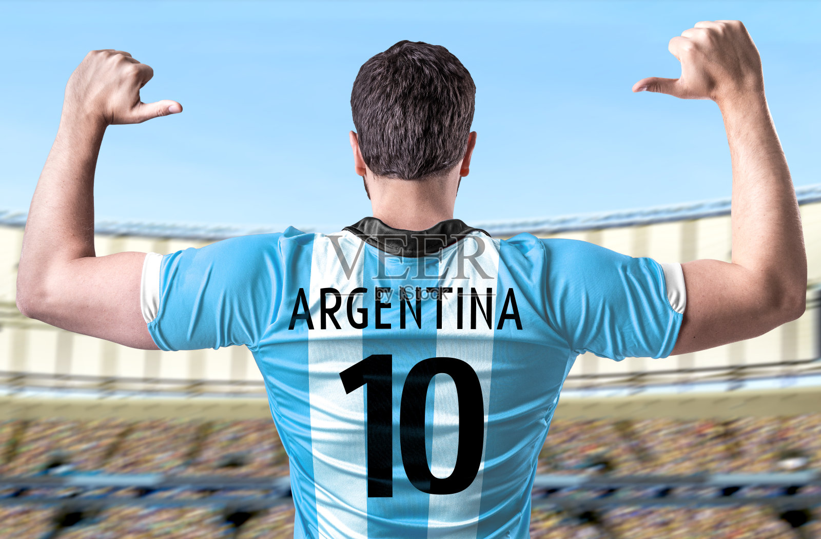 阿根廷球迷庆祝照片摄影图片