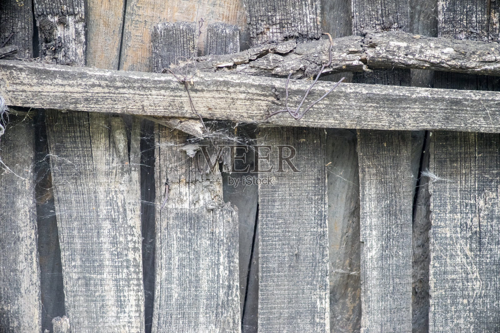 栅栏，木制的旧灰色米色木板背景照片摄影图片