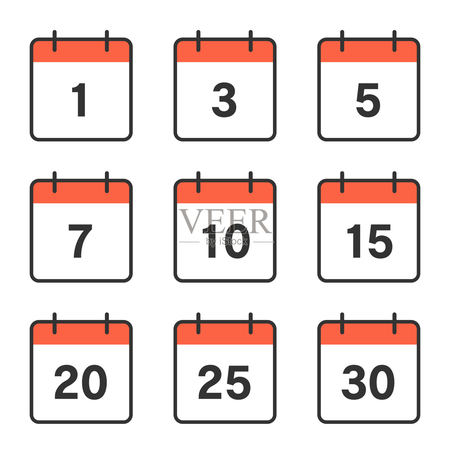 日历与日期图标设置图标素材
