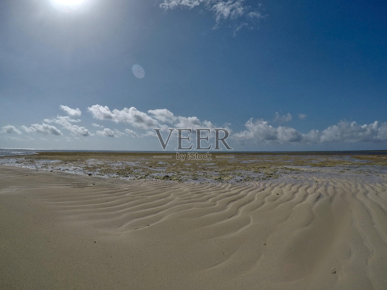 肯尼亚马林迪海洋国家公园退潮时的沙洲(用GoPro拍摄)照片摄影图片