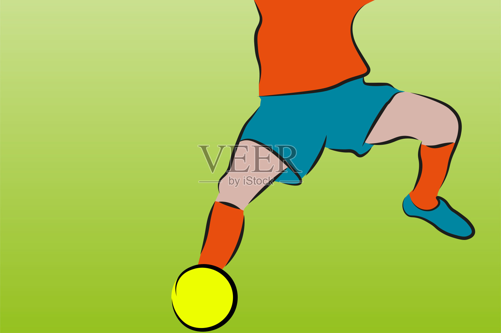 足球运动员插画图片素材