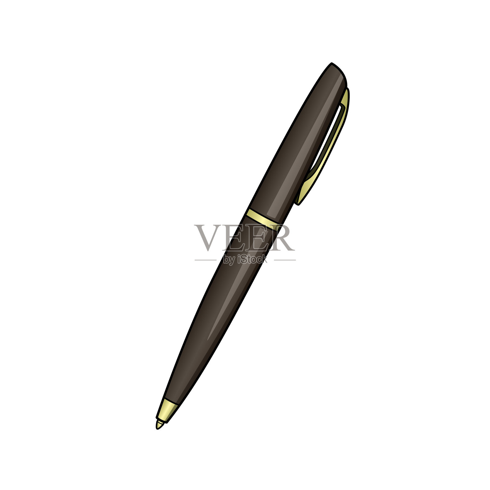 矢量插图钢笔孤立在白色背景。设计元素图片