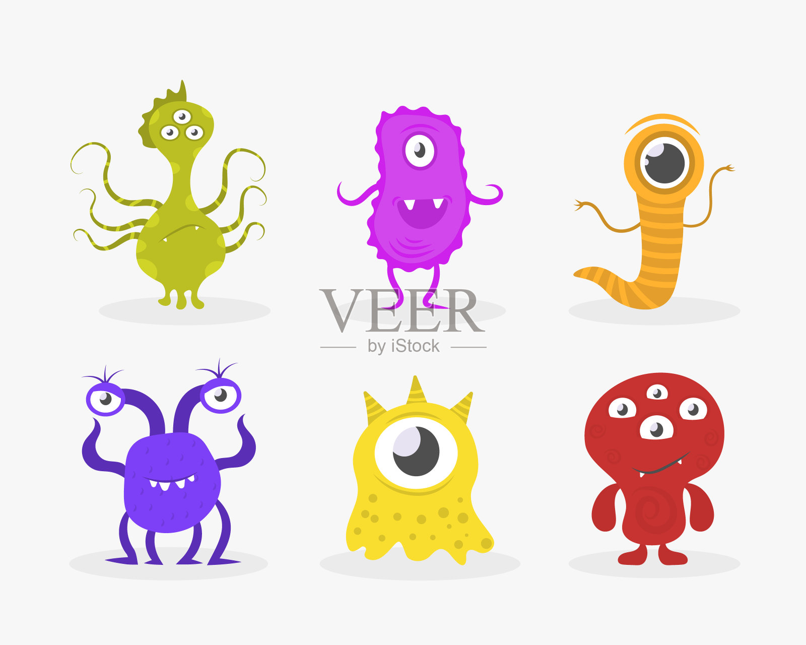 新型冠状病毒细菌。插画图片素材