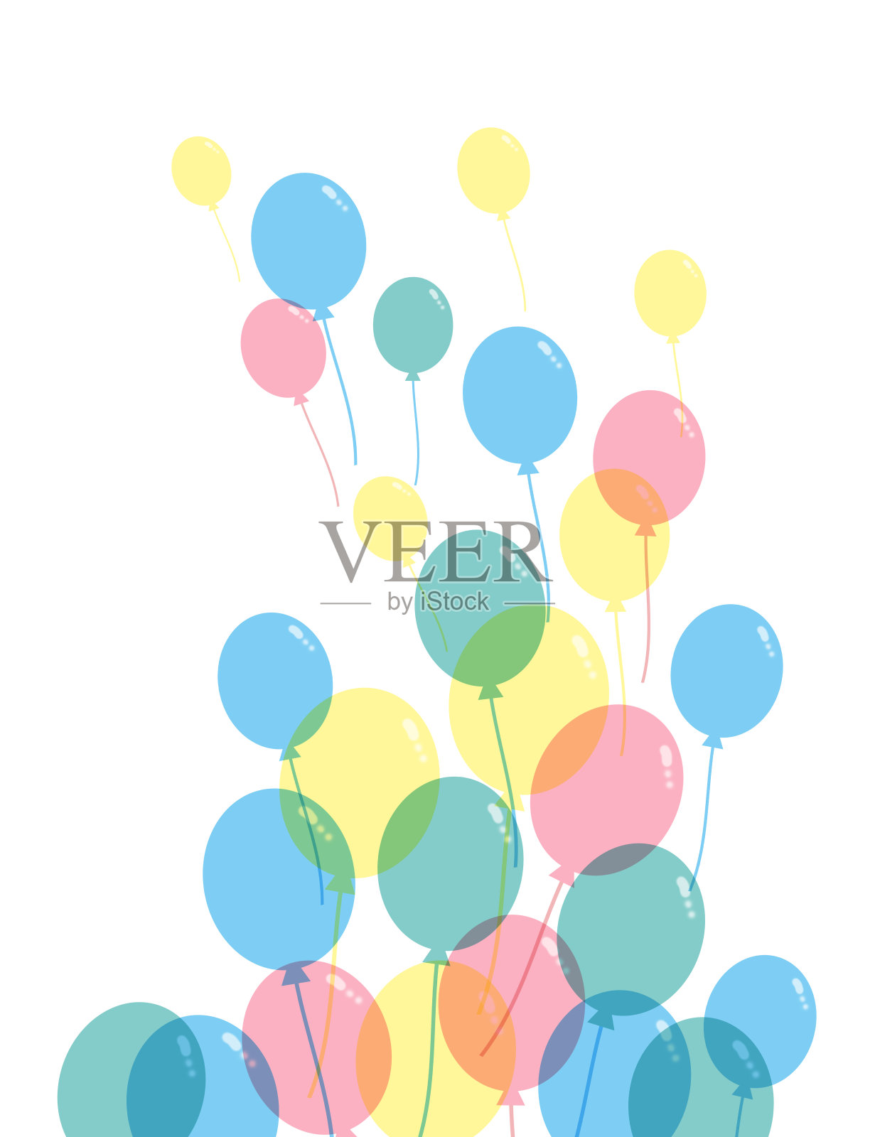 彩色的气球设计元素图片