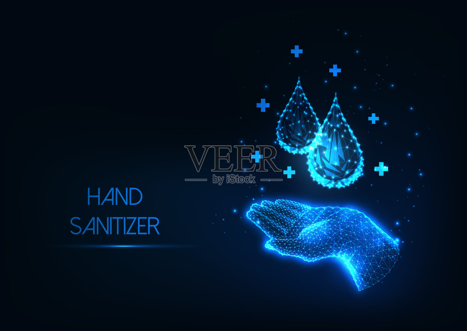未来的洗手用抗菌液体网横幅插画图片素材