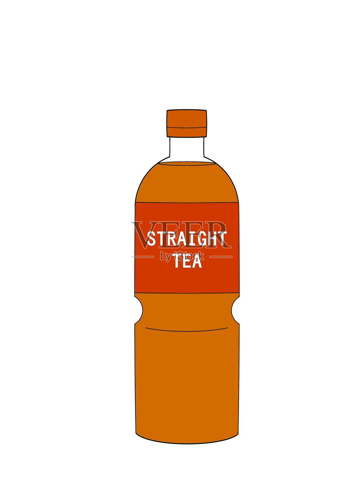 瓶红茶插画图片素材