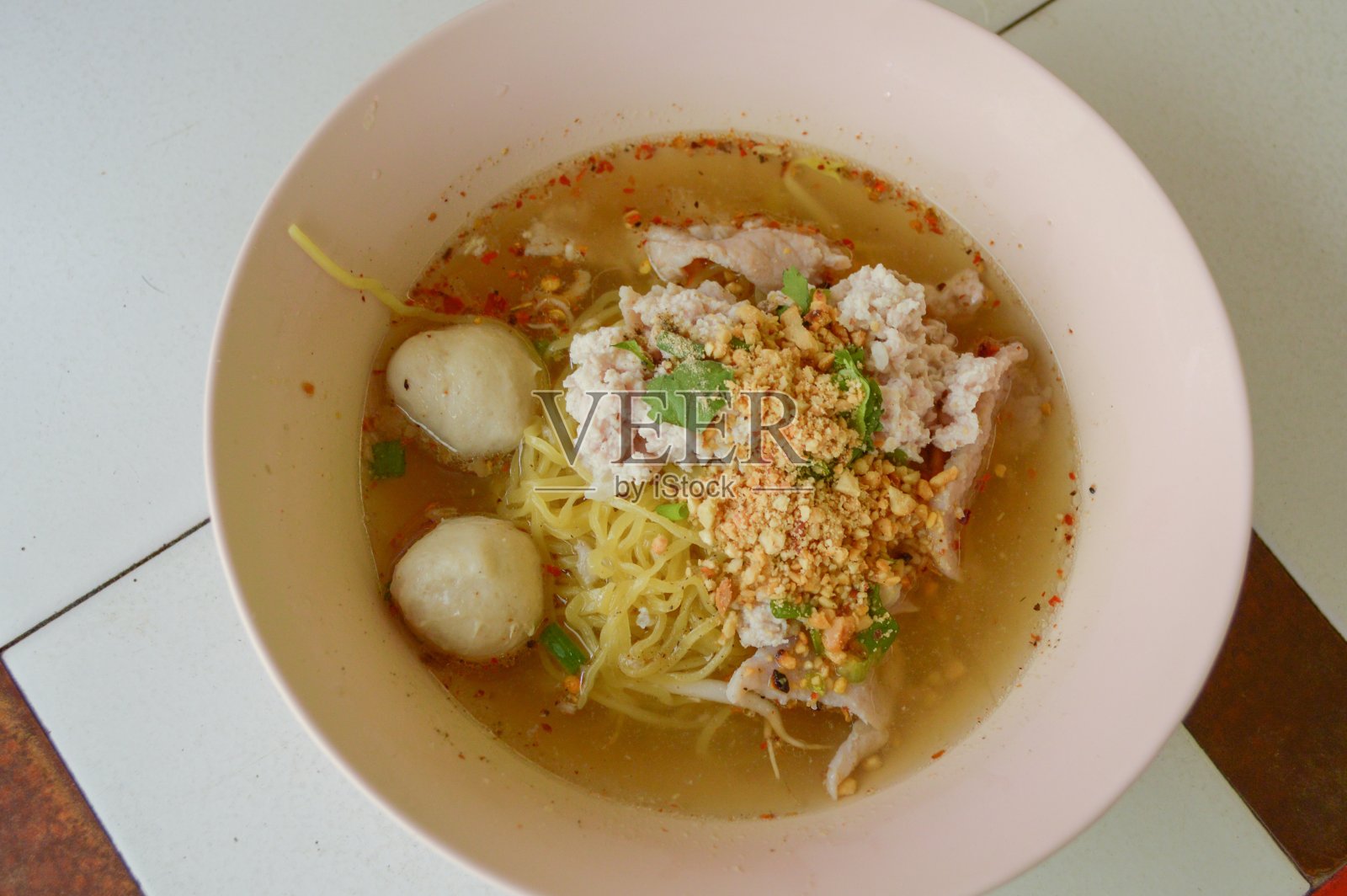 汤百胜面，泰国食物照片摄影图片