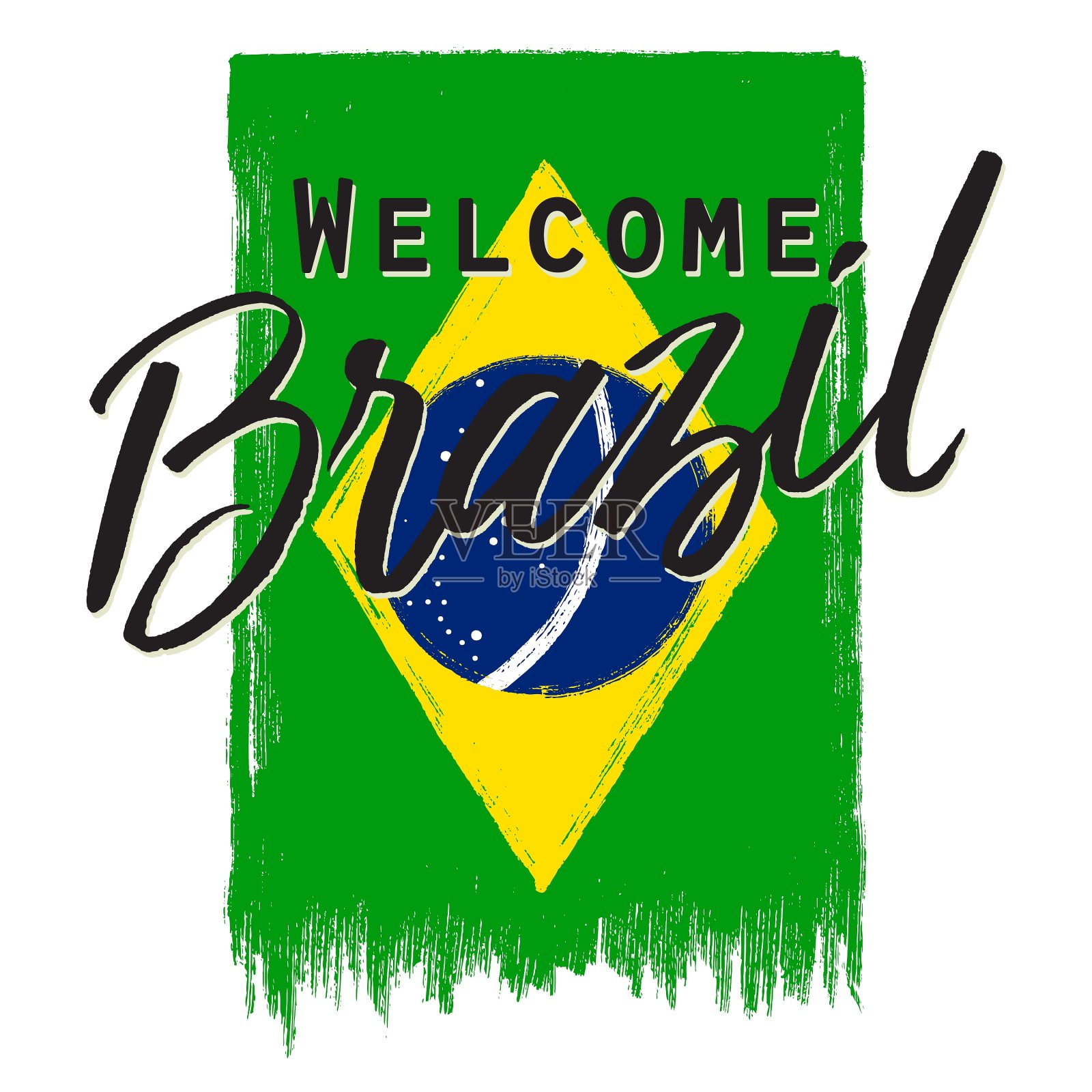 巴西国家国旗设计元素图片