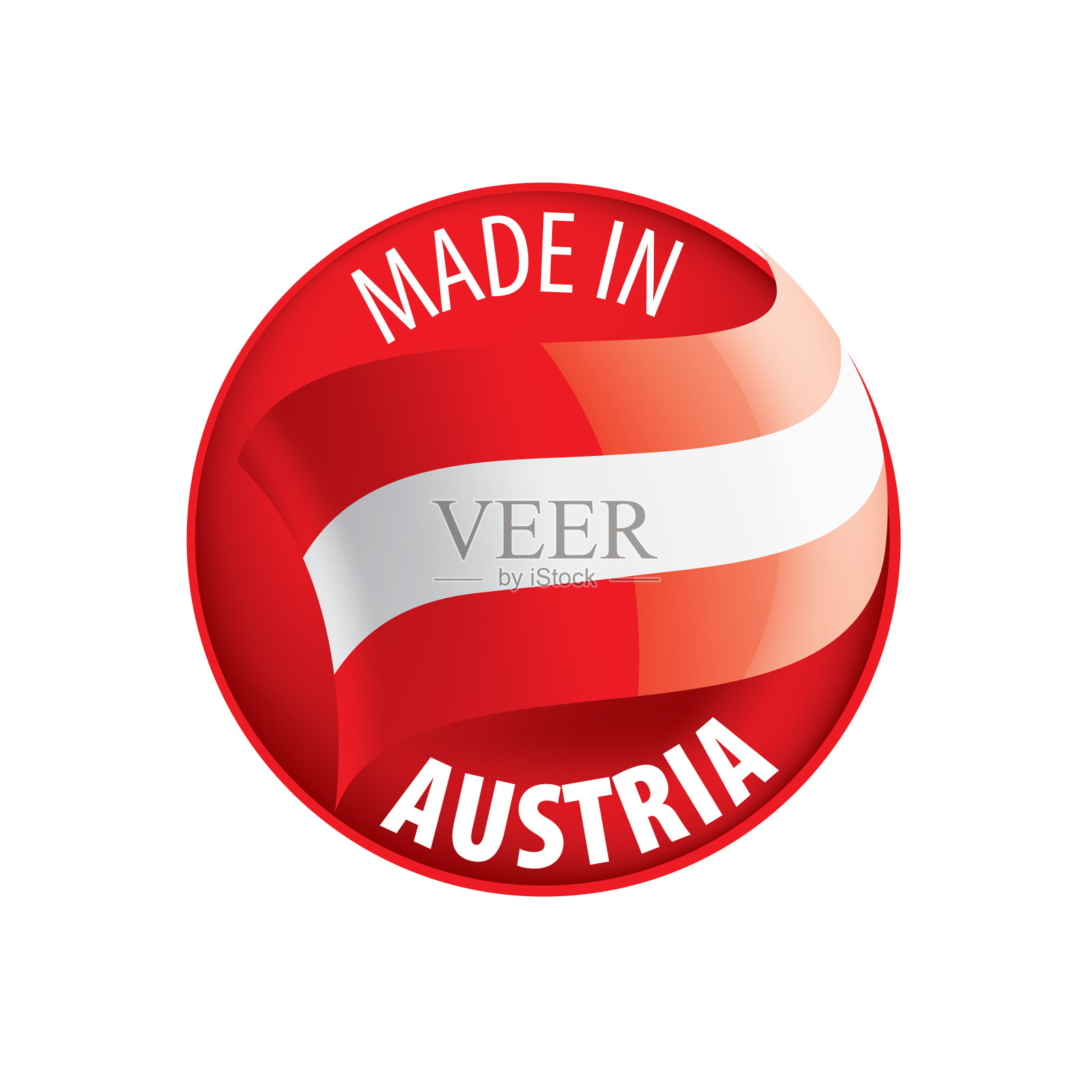 奥地利国旗上有白色设计元素图片