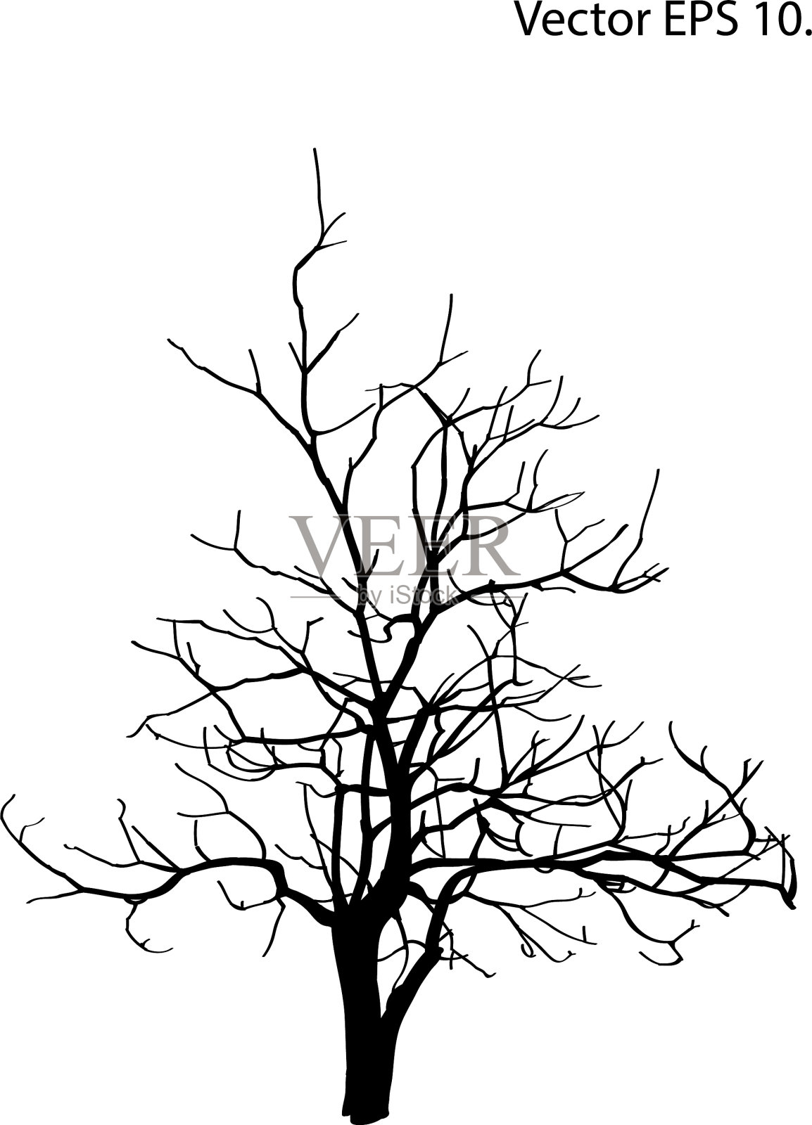 枯树无叶设计元素图片