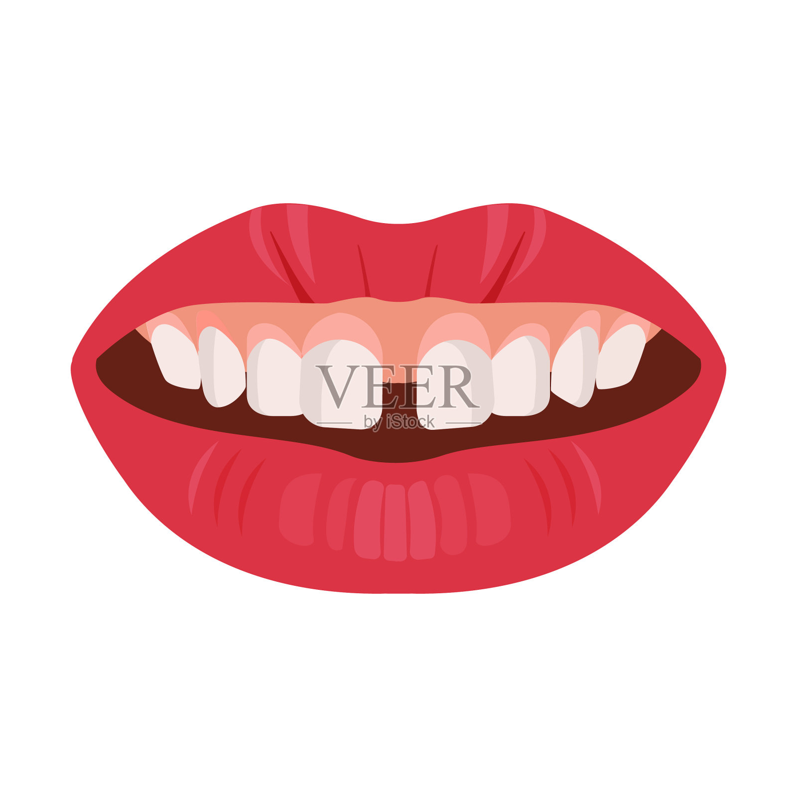 牙缝概念牙缝问题和牙缝问题设计元素图片