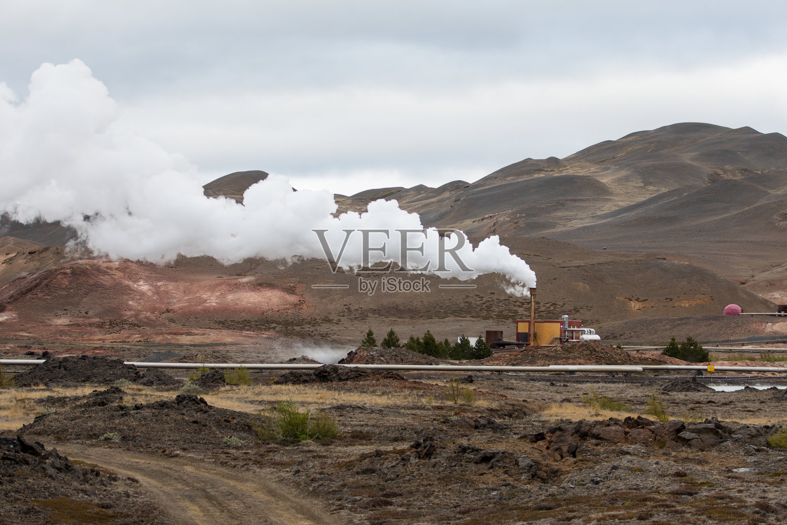 冰岛的地热发电站照片摄影图片